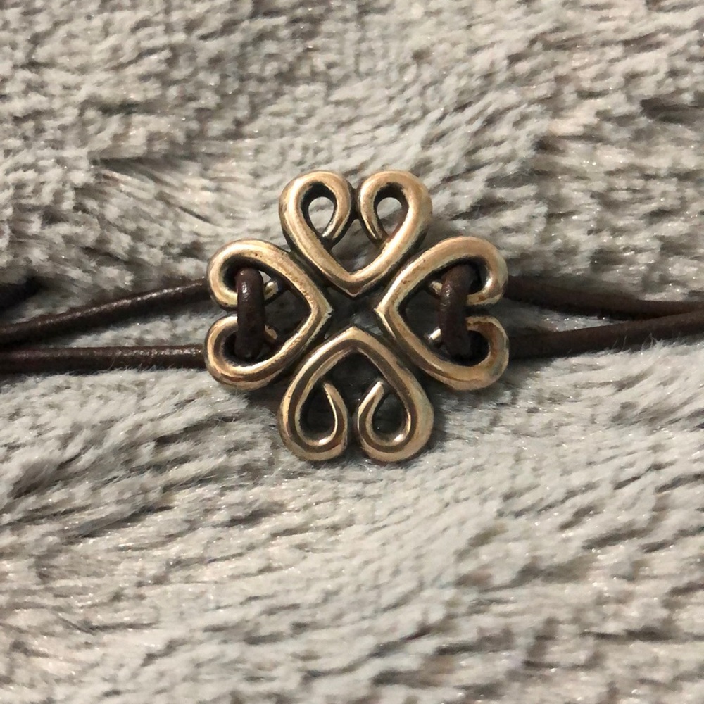 James Avery Bountiful Hearts leather bracelet
